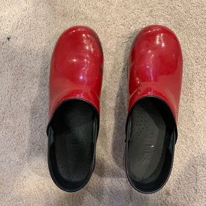 Sanita Red Clogs